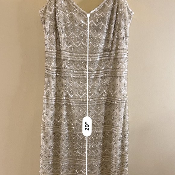 White beaded THEIA mini cocktail dress size 0 - Picture 4 of 8